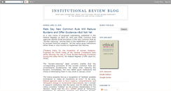 Desktop Screenshot of institutionalreviewblog.com