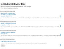 Tablet Screenshot of institutionalreviewblog.com